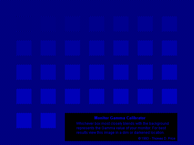 Blue gamma test image